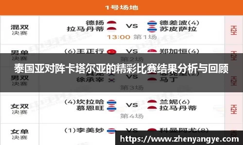 泰国亚对阵卡塔尔亚的精彩比赛结果分析与回顾